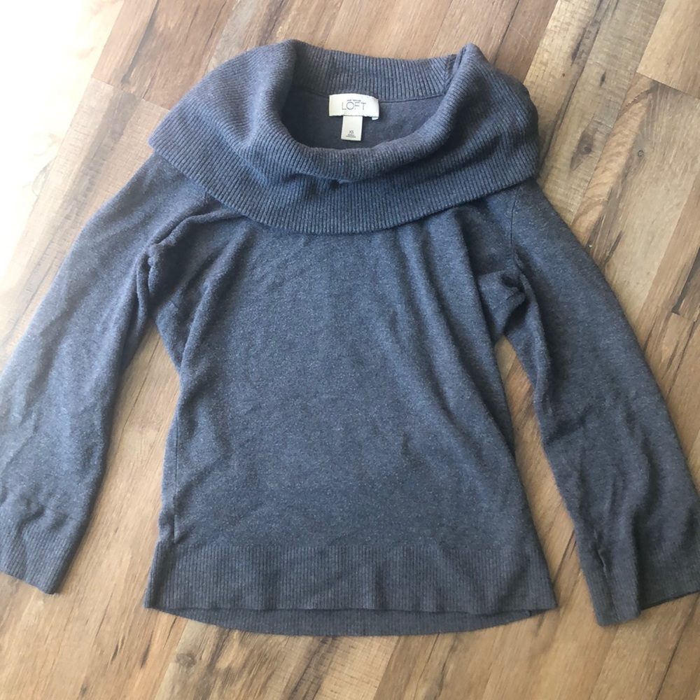 Grey cowl sweater